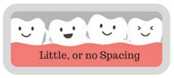 Illustration representing little or no spacing